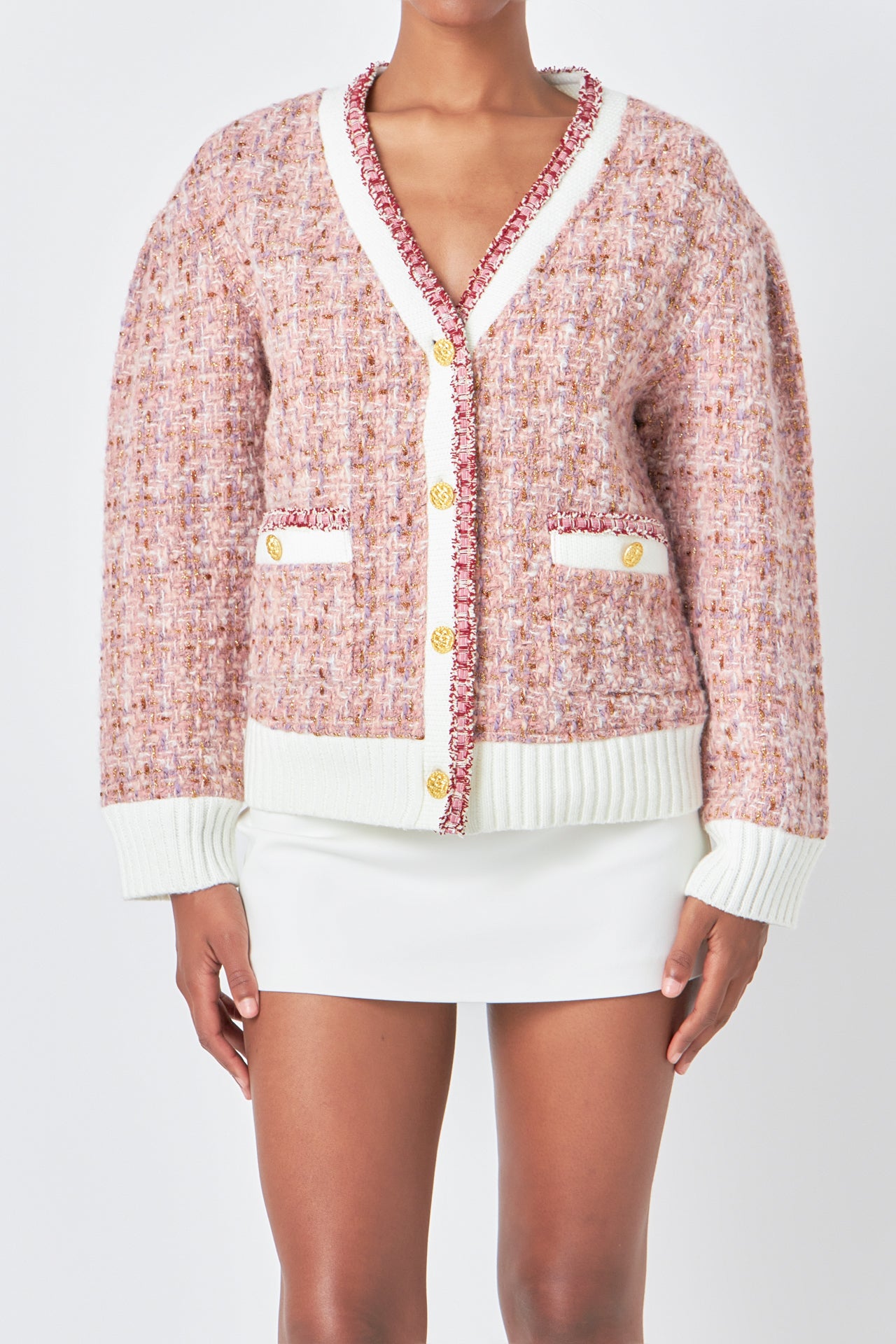 ENDLESS ROSE - Premium Boucle Cardigan - CARDIGANS available at Objectrare