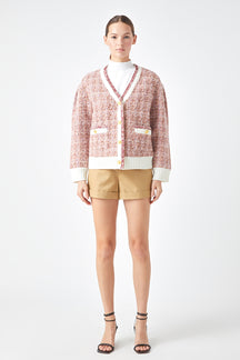 ENDLESS ROSE - Premium Boucle Cardigan - CARDIGANS available at Objectrare