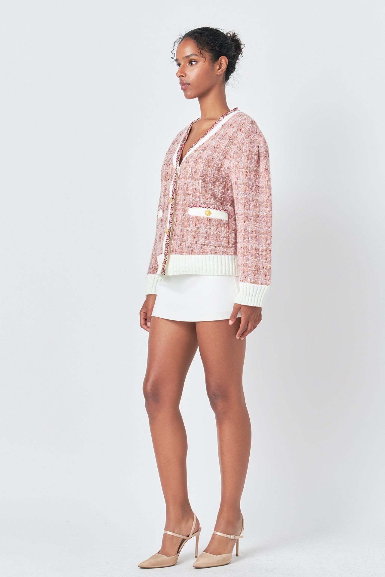 ENDLESS ROSE - Premium Boucle Cardigan - CARDIGANS available at Objectrare