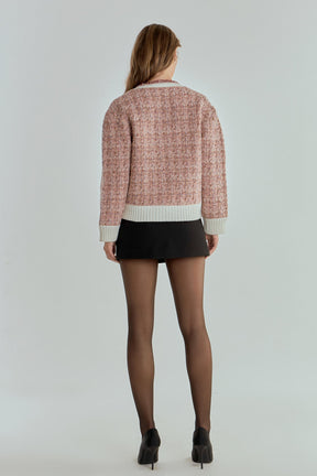 ENDLESS ROSE - Premium Boucle Cardigan - SWEATERS & KNITS available at Objectrare