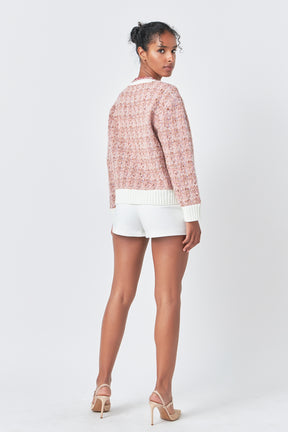 ENDLESS ROSE - Premium Boucle Cardigan - CARDIGANS available at Objectrare