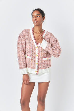 ENDLESS ROSE - Premium Boucle Cardigan - CARDIGANS available at Objectrare