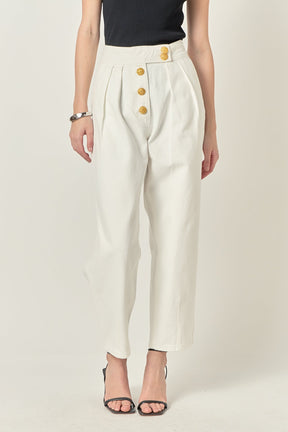 ENGLISH FACTORY - Premium Denim Cropped Trousers - JEANS available at Objectrare