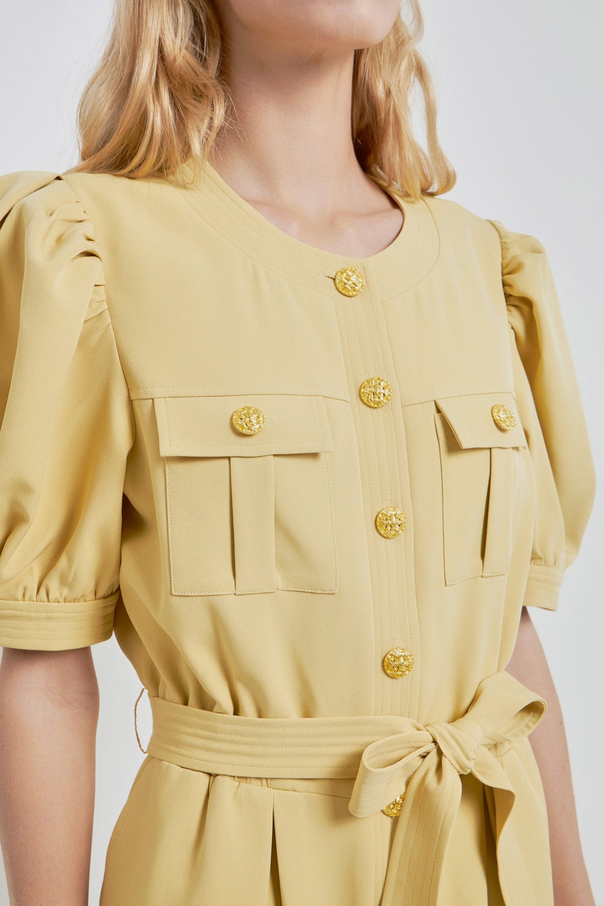 ENGLISH FACTORY - Jumpsuit with Button Detail - JUMPSUITS available at Objectrare