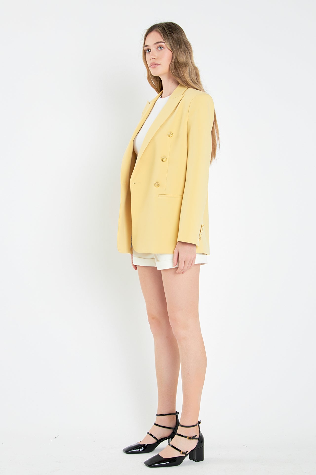 ENGLISH FACTORY - Double-Breasted Boyfriend Blazer - BLAZERS available at Objectrare