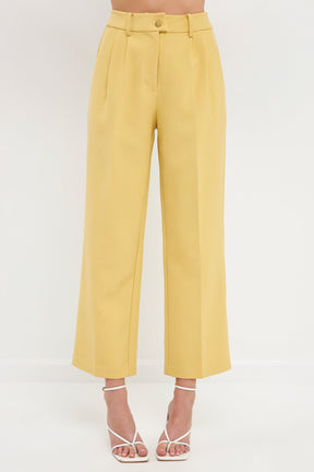 ENGLISH FACTORY - High-Waisted Straight-Leg Trousers - PANTS available at Objectrare