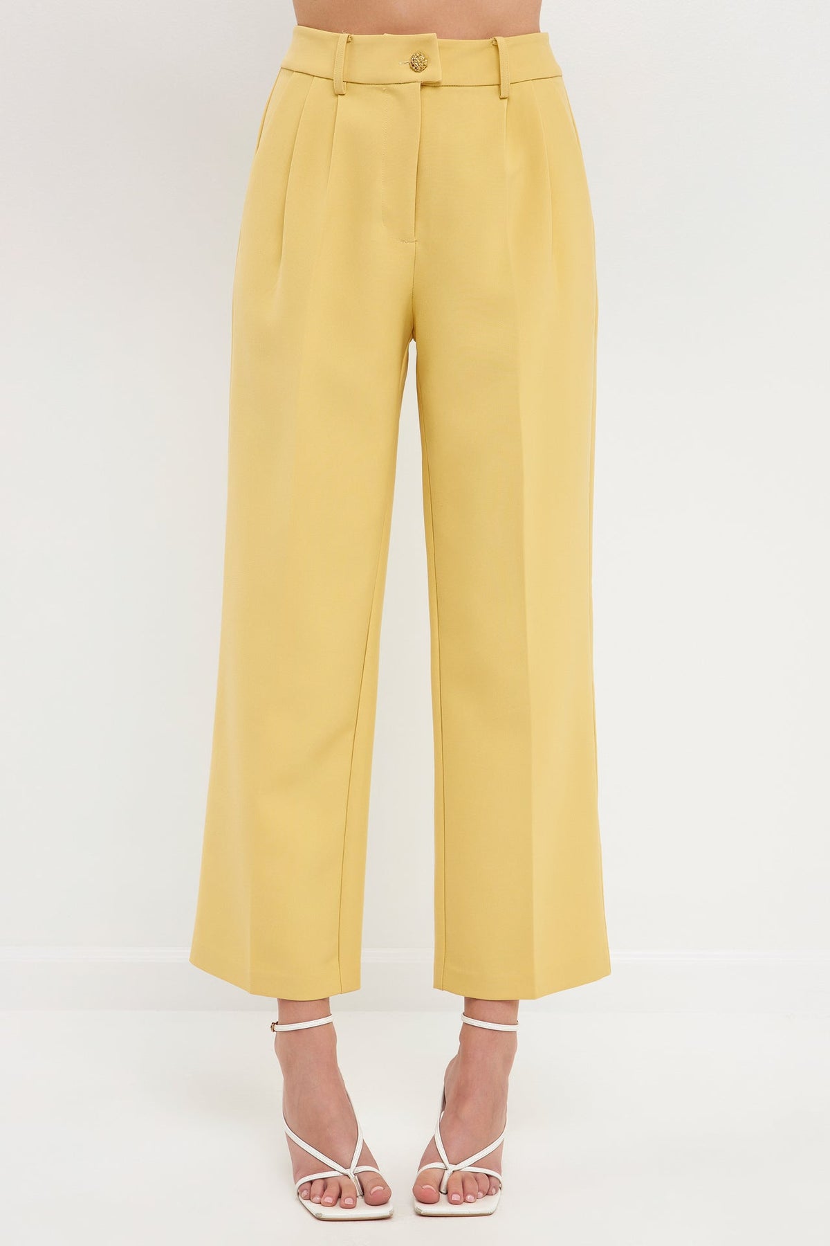 ENGLISH FACTORY - High-Waisted Straight-Leg Trousers - PANTS available at Objectrare