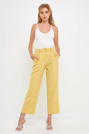 ENGLISH FACTORY - High-Waisted Straight-Leg Trousers - PANTS available at Objectrare