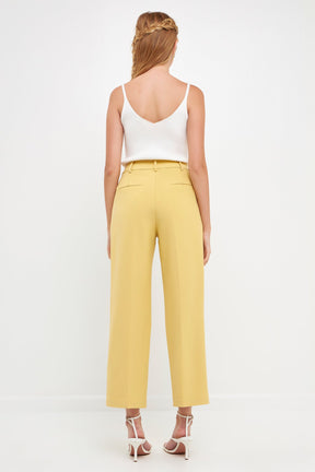 ENGLISH FACTORY - High-Waisted Straight-Leg Trousers - PANTS available at Objectrare