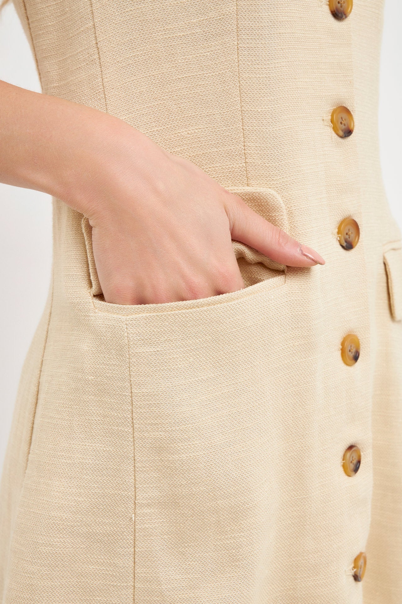 ENGLISH FACTORY - Off Shoulder Linen Dress - DRESSES available at Objectrare