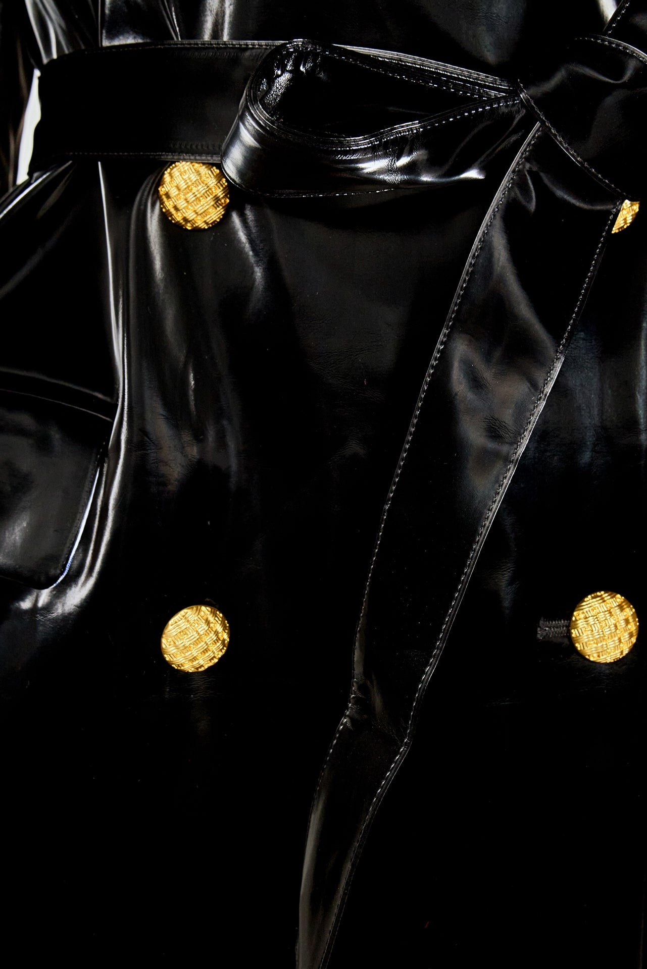 ENDLESS ROSE - Shiny Faux Leather Trench Coat - COATS available at Objectrare