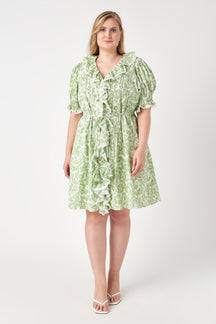 ENGLISH FACTORY - Ruffle Pintuck Dress - DRESSES available at Objectrare