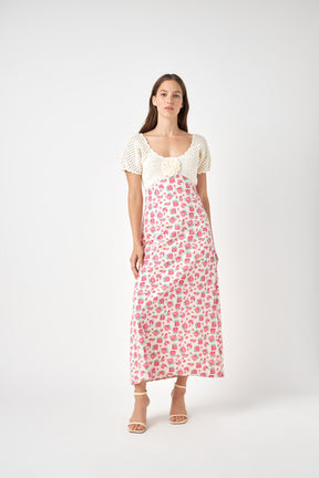 ENGLISH FACTORY - Crochet Floral Maxi Dress - DRESSES available at Objectrare