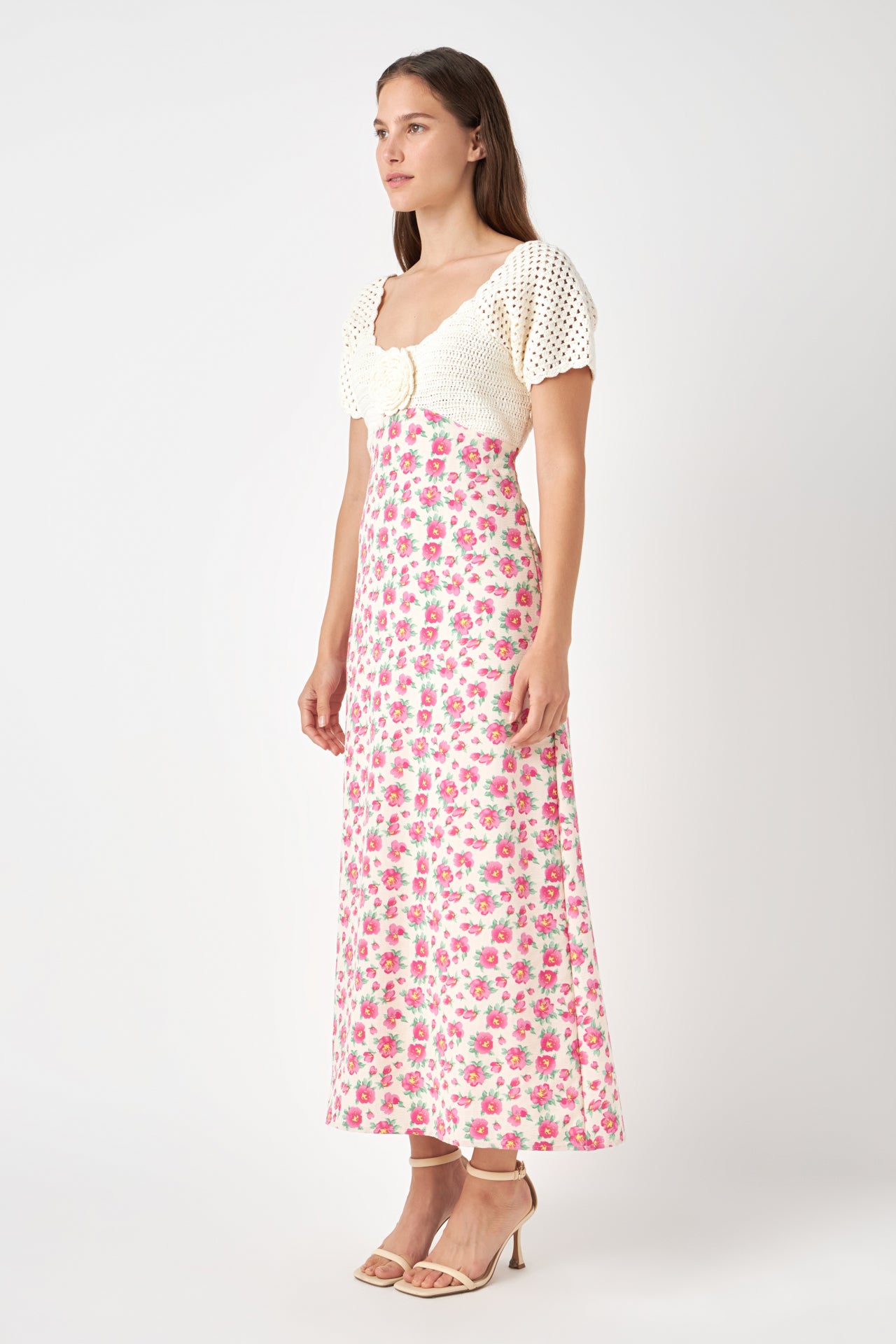 ENGLISH FACTORY - Crochet Floral Maxi Dress - DRESSES available at Objectrare