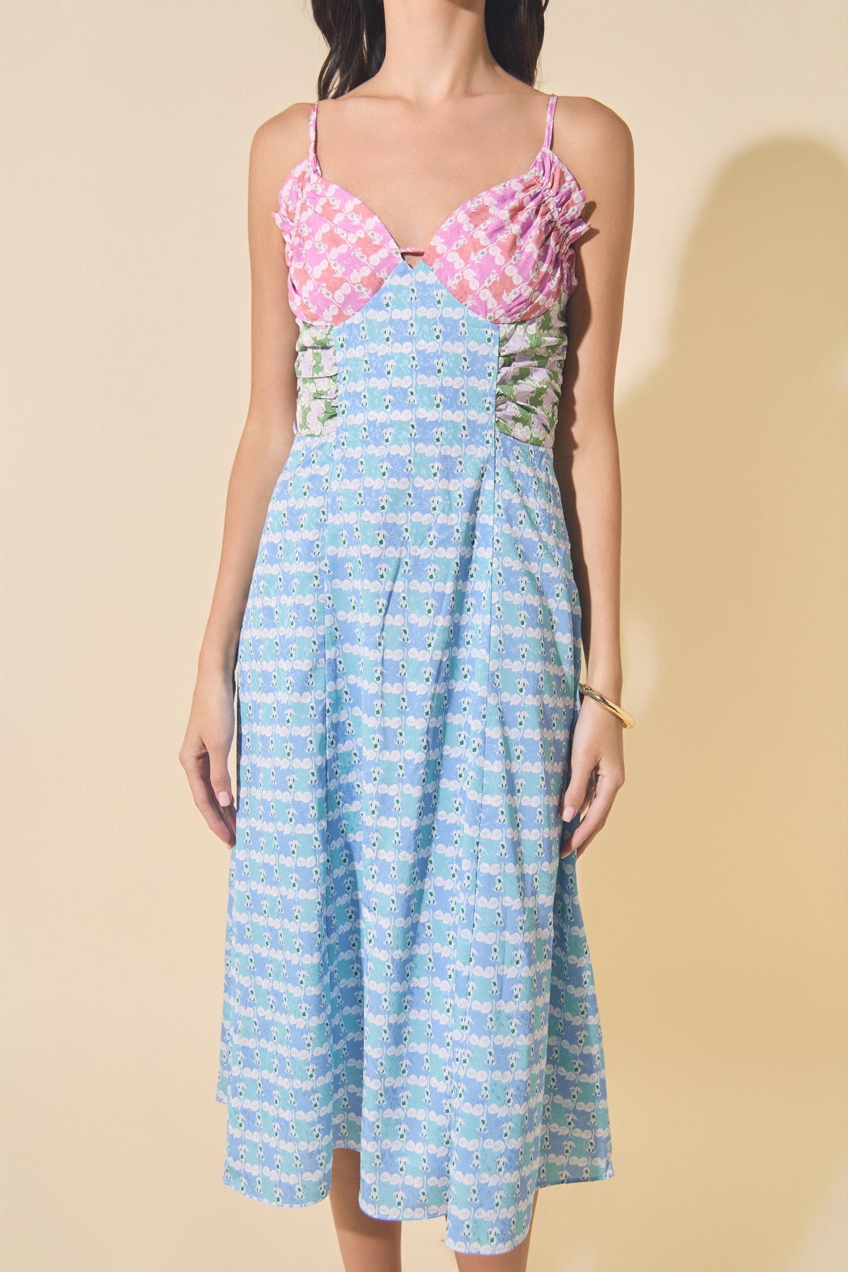 MARSY - Printed Satin Dress - DRESSES available at Objectrare