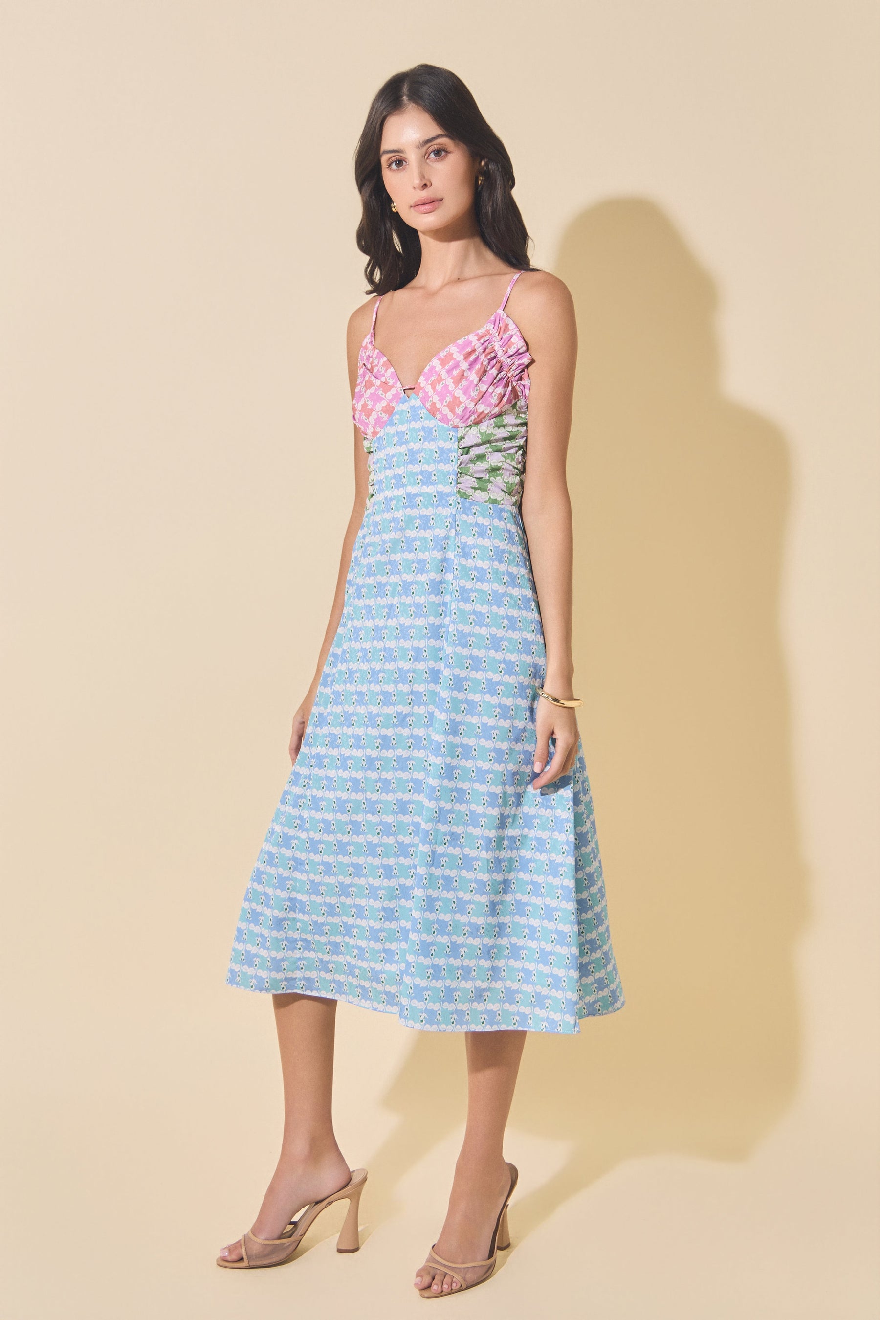 MARSY - Printed Satin Dress - DRESSES available at Objectrare