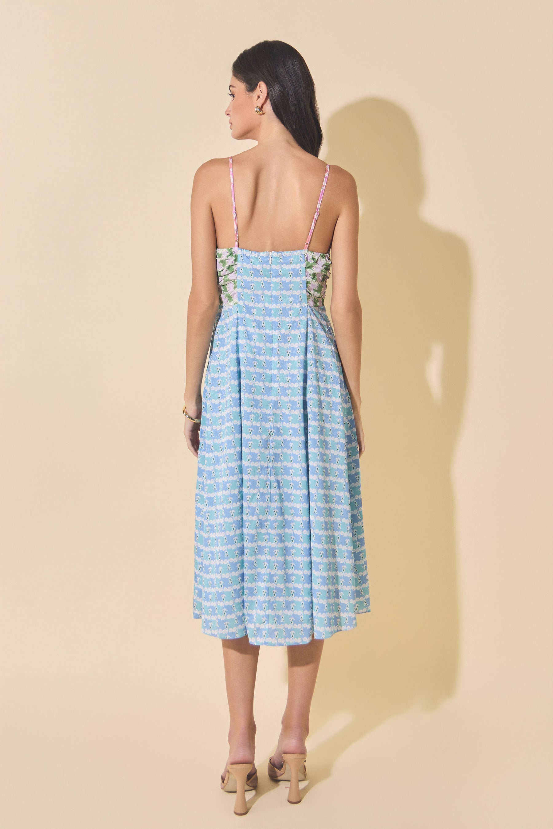 MARSY - Printed Satin Dress - DRESSES available at Objectrare