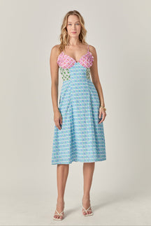 ENGLISH FACTORY - Printed Satin Dress - DRESSES available at Objectrare