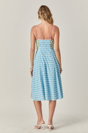 ENGLISH FACTORY - Printed Satin Dress - DRESSES available at Objectrare