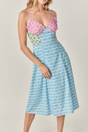 ENGLISH FACTORY - Printed Satin Dress - DRESSES available at Objectrare