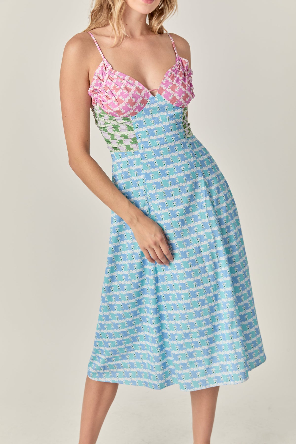 ENGLISH FACTORY - Printed Satin Dress - DRESSES available at Objectrare