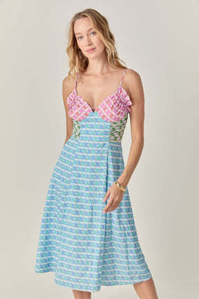 ENGLISH FACTORY - Printed Satin Dress - DRESSES available at Objectrare