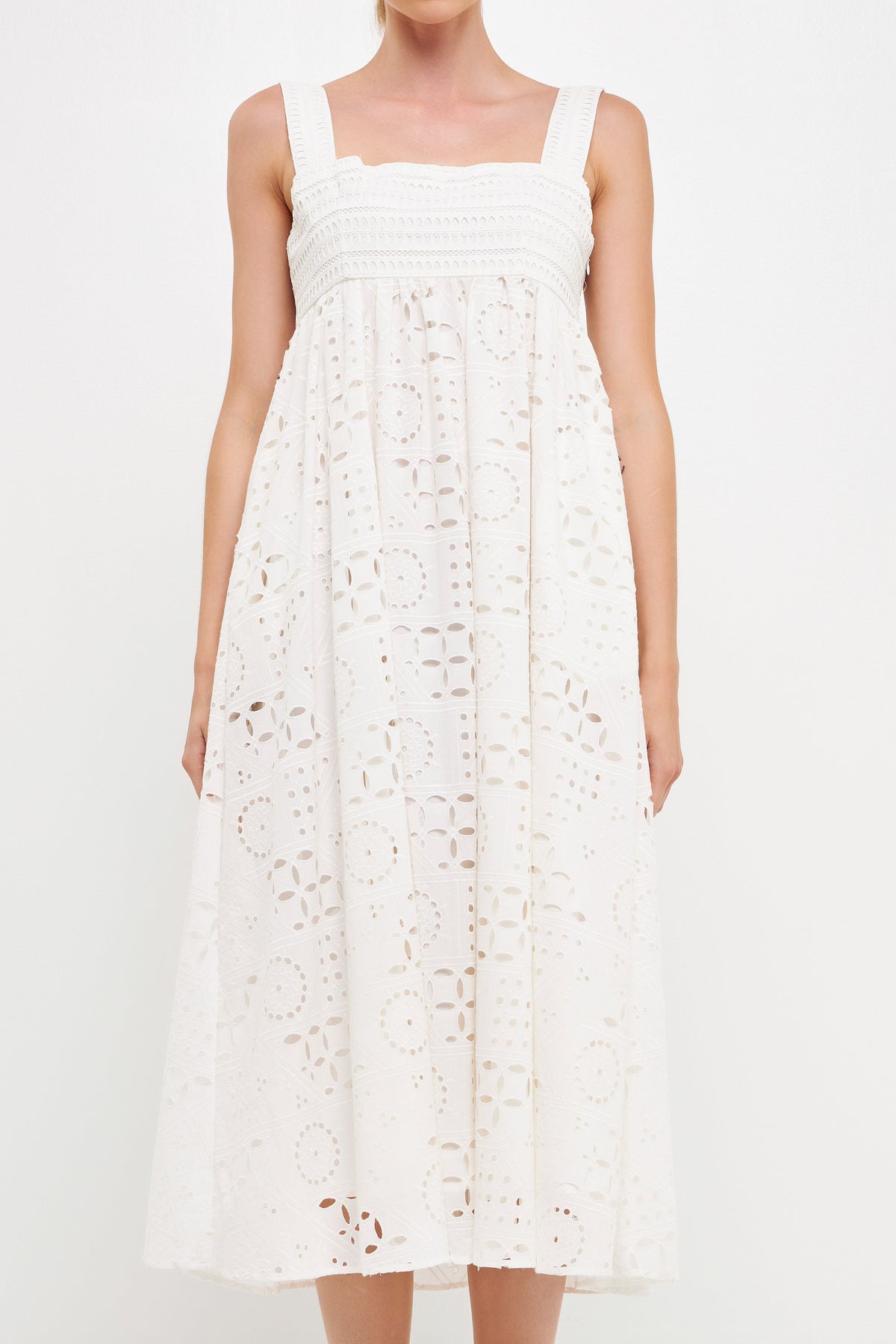 ENGLISH FACTORY - Broderie Anglaise Maxi Dress - DRESSES available at Objectrare