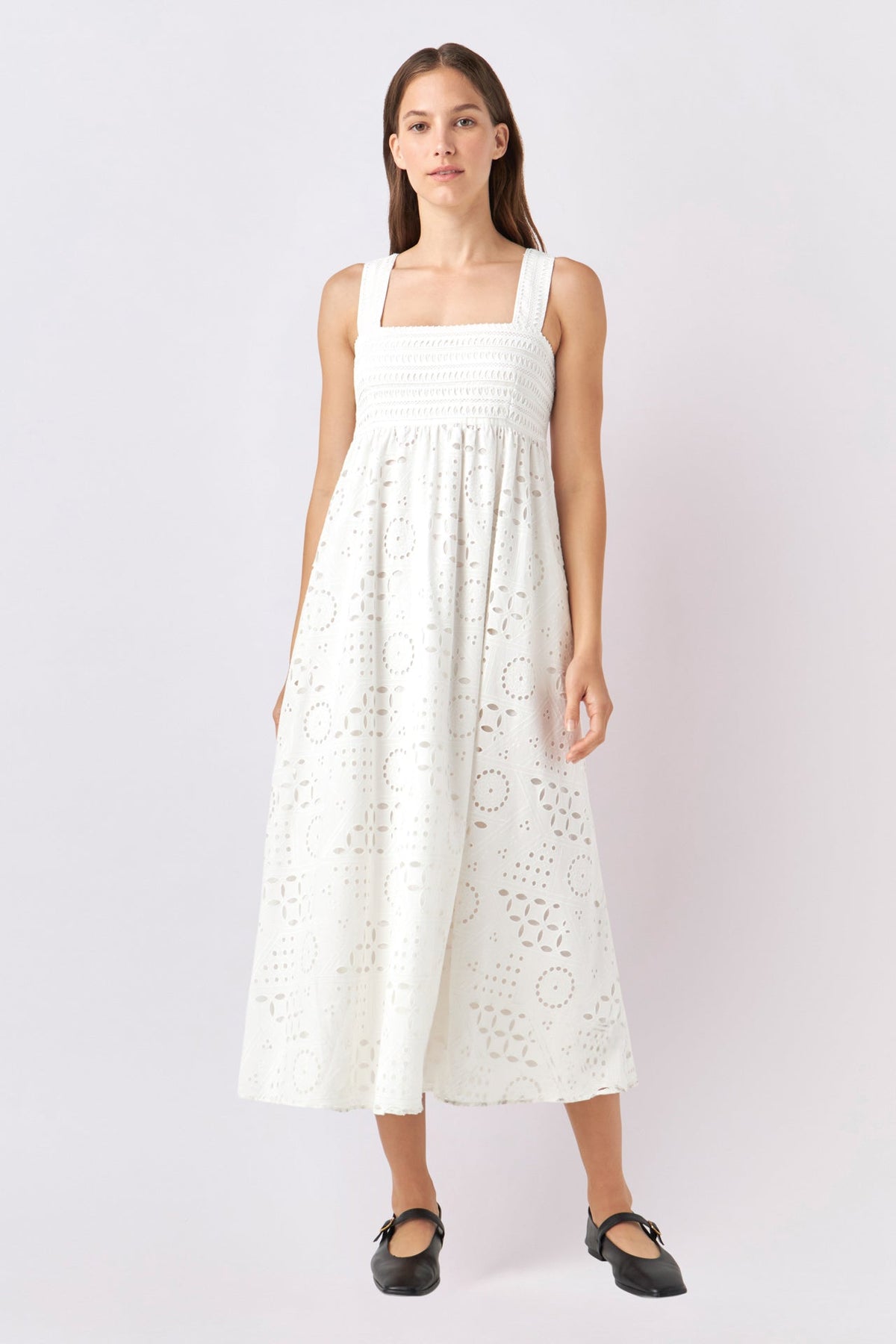 ENGLISH FACTORY - English Factory - Broderie Anglaise Maxi Dress - DRESSES available at Objectrare