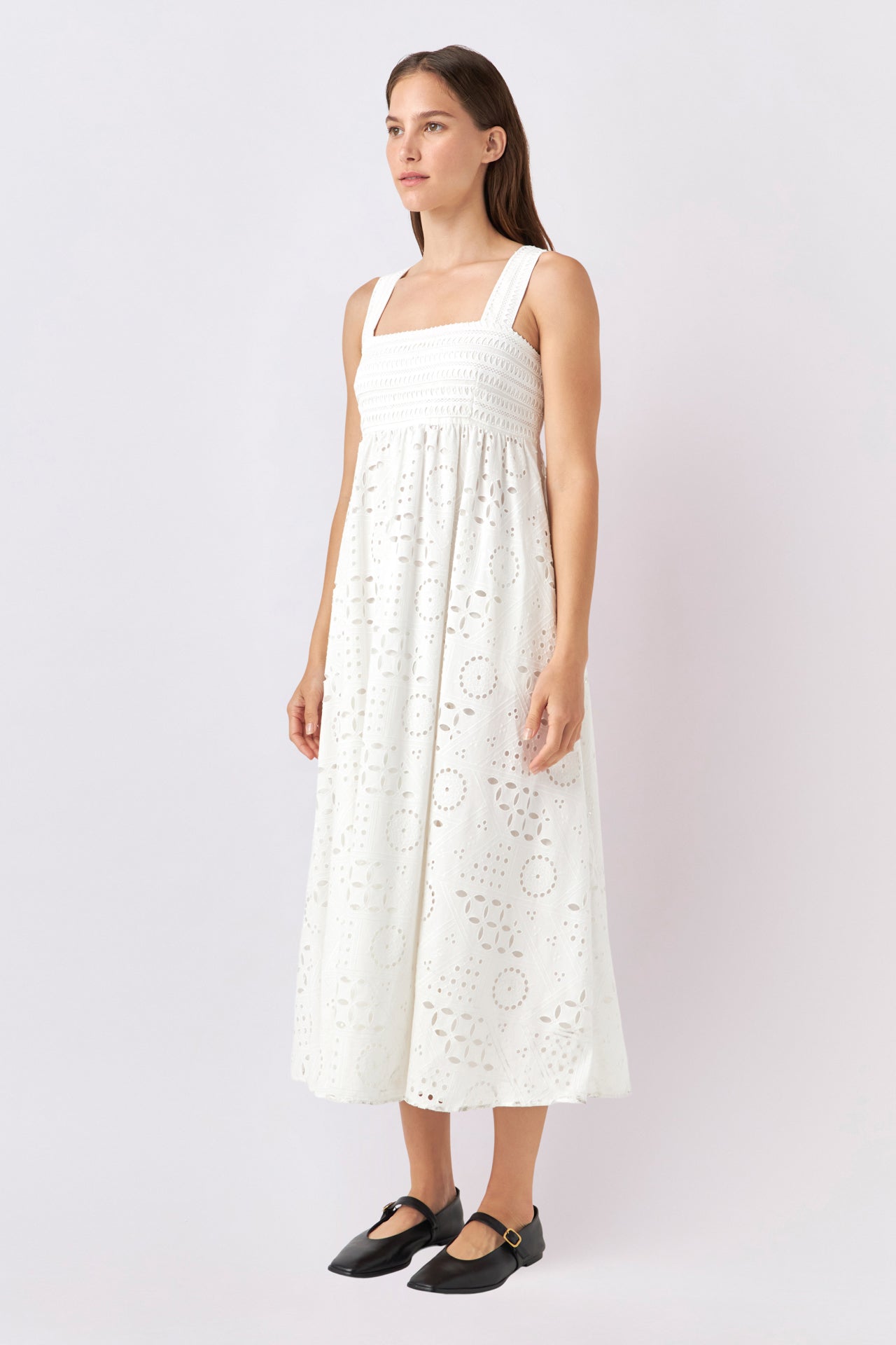 ENGLISH FACTORY - Broderie Anglaise Maxi Dress - DRESSES available at Objectrare