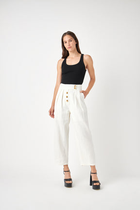 ENGLISH FACTORY - Linen Trouser Pants - PANTS available at Objectrare
