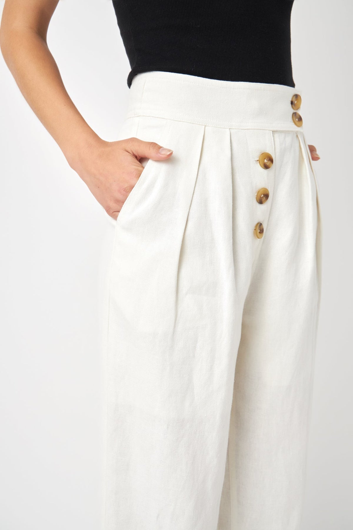 ENGLISH FACTORY - English Factory - Linen Trousers Pants - BOTTOMS available at Objectrare