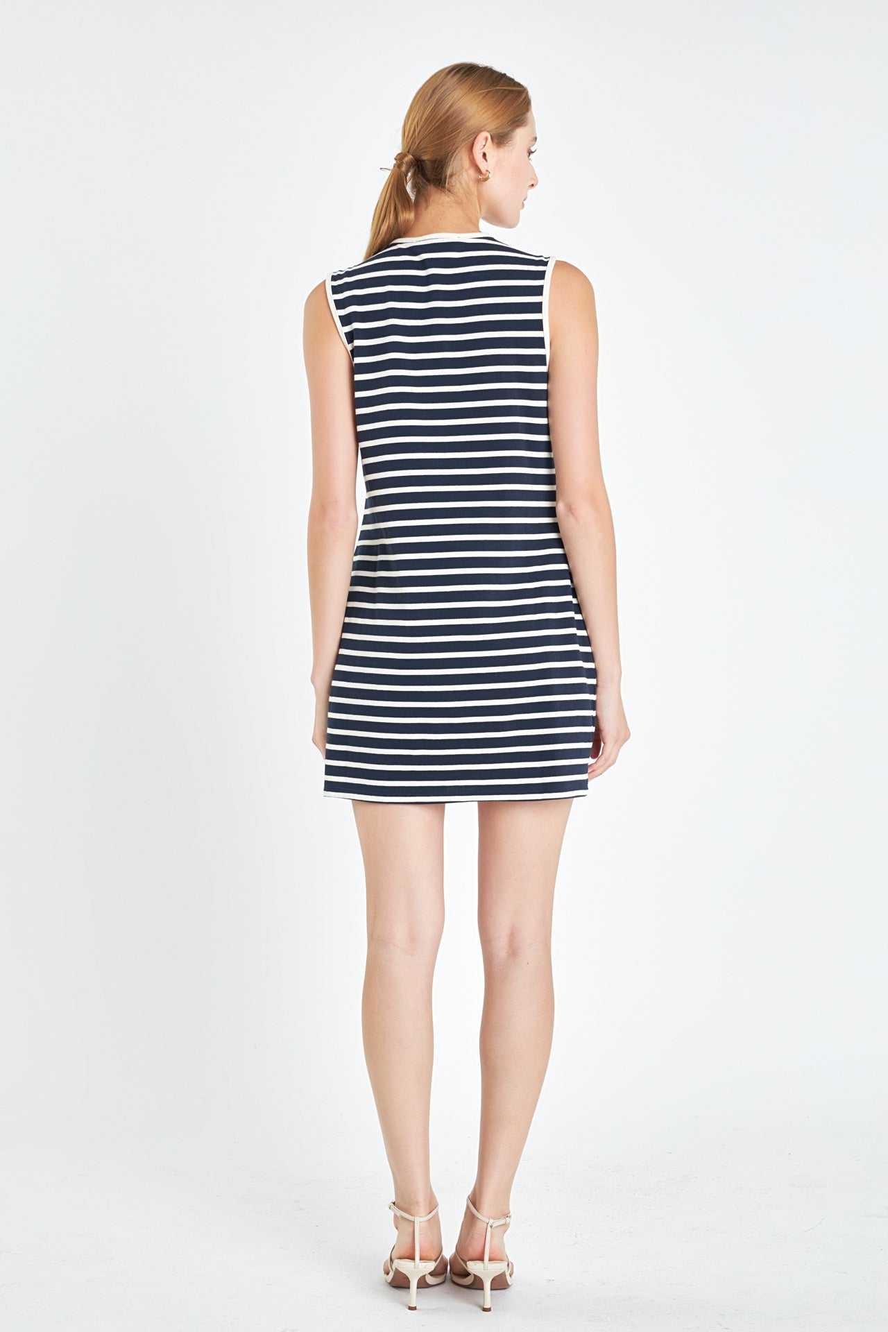ENGLISH FACTORY - Striped Knit Lace Up Dress - DRESSES available at Objectrare