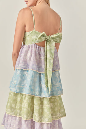 ENGLISH FACTORY - Floral Print Maxi Tiered Dress - DRESSES available at Objectrare