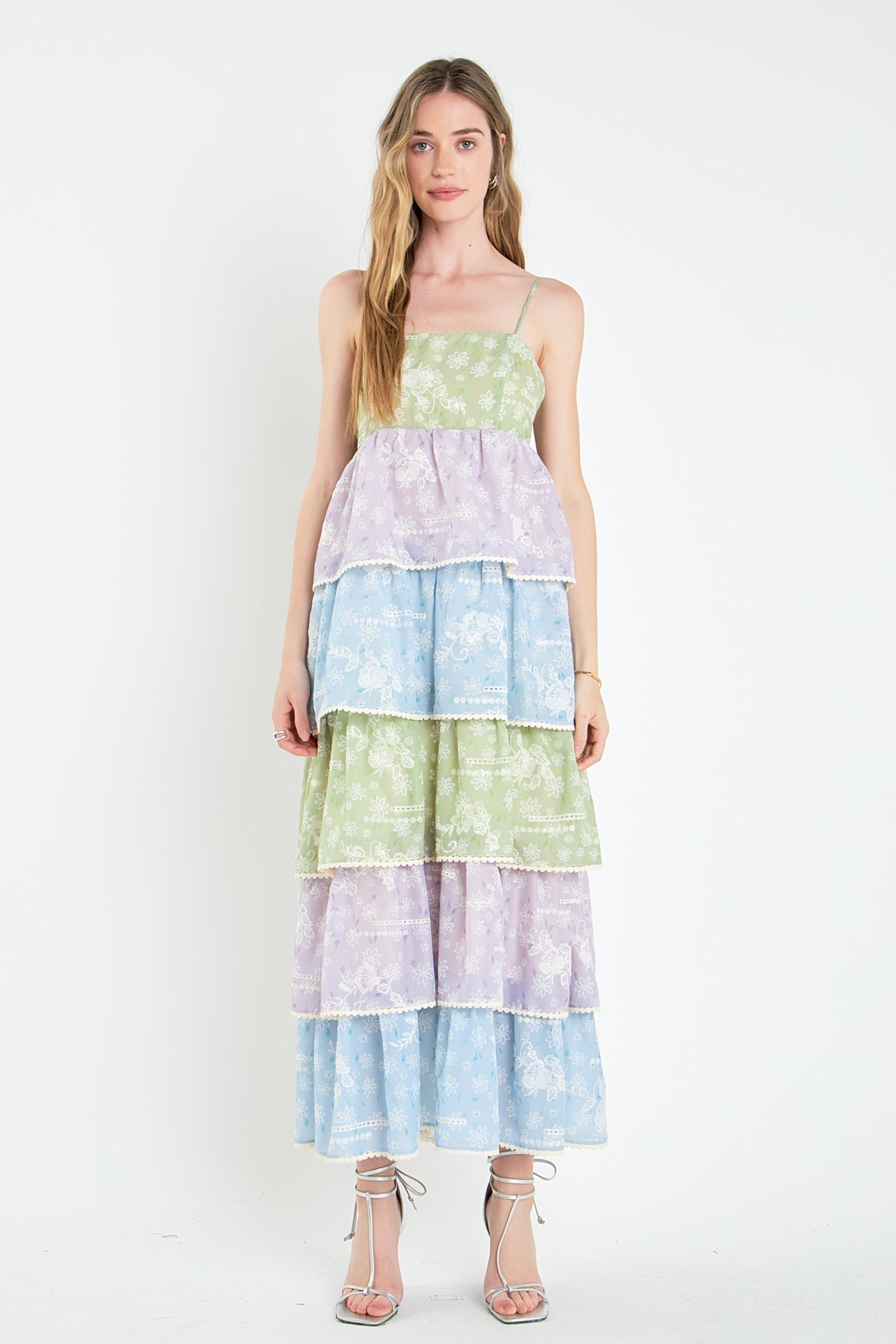 ENGLISH FACTORY - English Factory - Floral Print Maxi Tiered Dress - DRESSES available at Objectrare