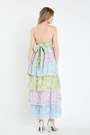 ENGLISH FACTORY - English Factory - Floral Print Maxi Tiered Dress - DRESSES available at Objectrare