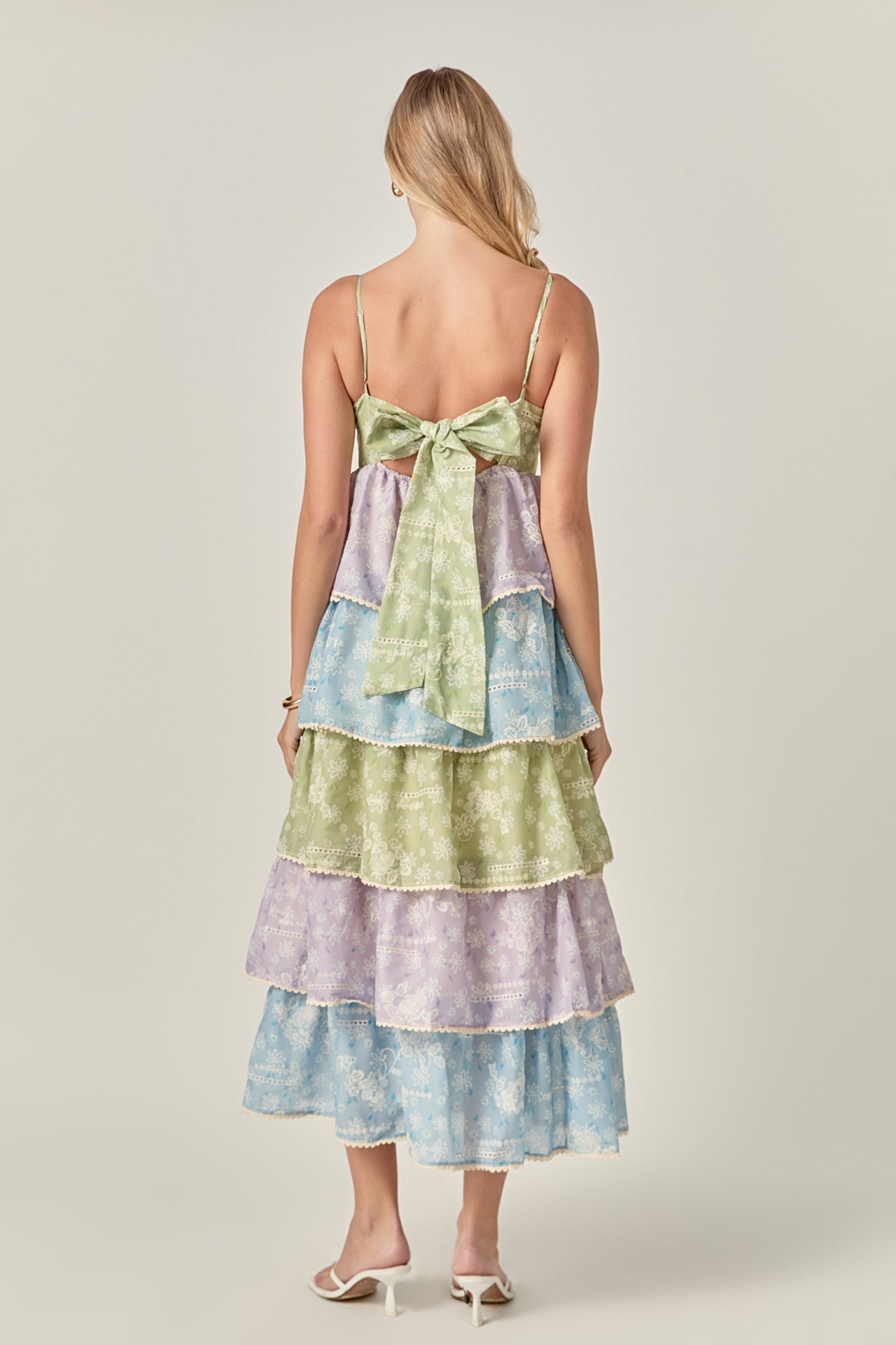 ENGLISH FACTORY - Floral Print Maxi Tiered Dress - DRESSES available at Objectrare