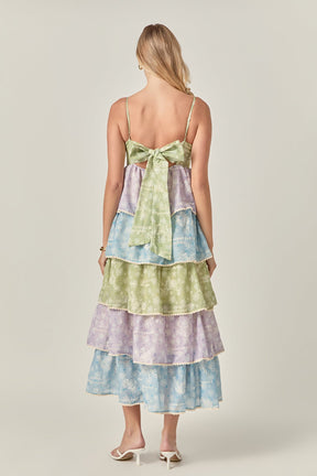 ENGLISH FACTORY - Floral Print Maxi Tiered Dress - DRESSES available at Objectrare