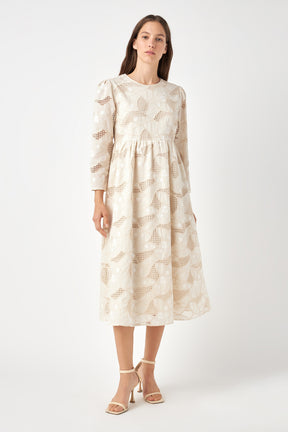 ENGLISH FACTORY - Embroidered Lace Midi Dress - DRESSES available at Objectrare
