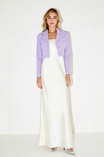 ENGLISH FACTORY - Silky Cropped Blazer - BLAZERS available at Objectrare