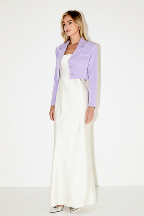 ENGLISH FACTORY - Silky Cropped Blazer - BLAZERS available at Objectrare