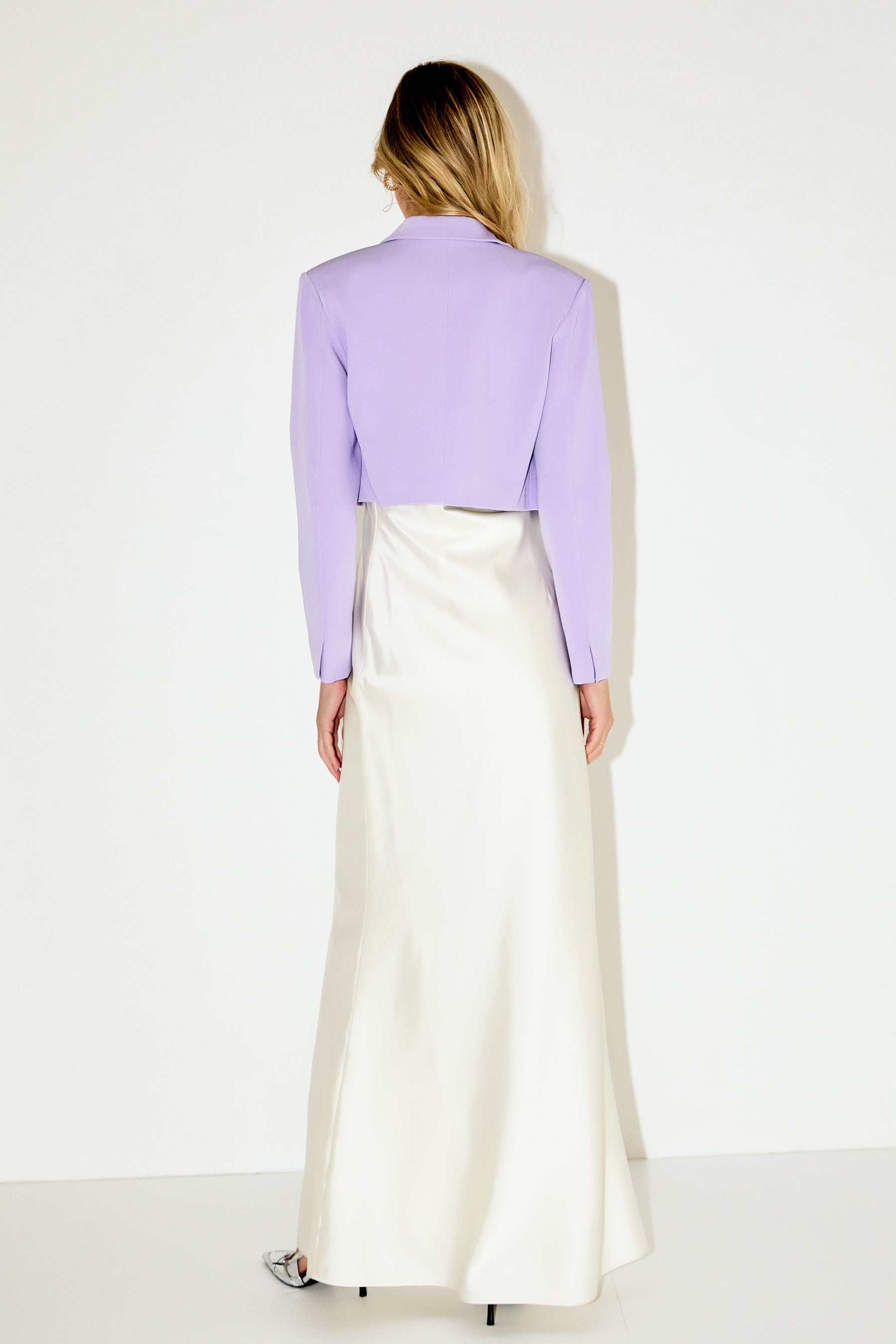 ENGLISH FACTORY - Silky Cropped Blazer - BLAZERS available at Objectrare