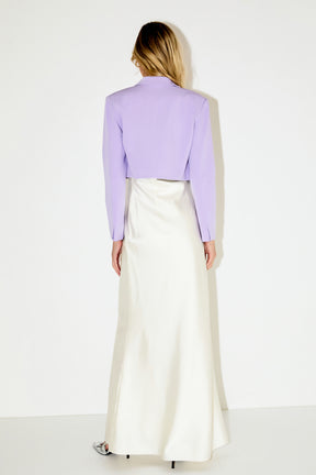 ENGLISH FACTORY - Silky Cropped Blazer - BLAZERS available at Objectrare