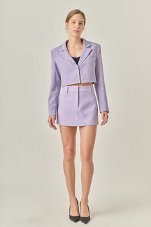 ENGLISH FACTORY - Silky Cropped Blazer - BLAZERS available at Objectrare