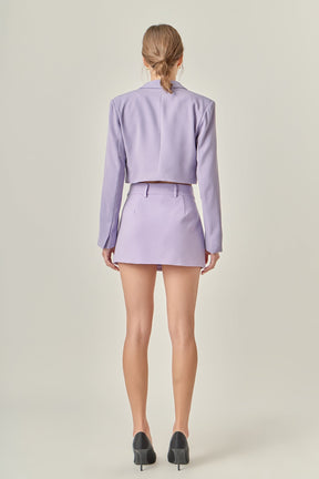 ENGLISH FACTORY - Silky Cropped Blazer - BLAZERS available at Objectrare
