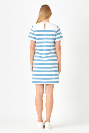 ENGLISH FACTORY - English Factory - Striped Dress with Patch Pockets - DRESSES available at Objectrare