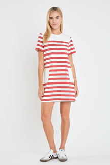 ENGLISH FACTORY - Striped Dress with Patch Pockets - DRESSES available at Objectrare