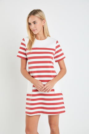 ENGLISH FACTORY - Striped Dress with Patch Pockets - DRESSES available at Objectrare