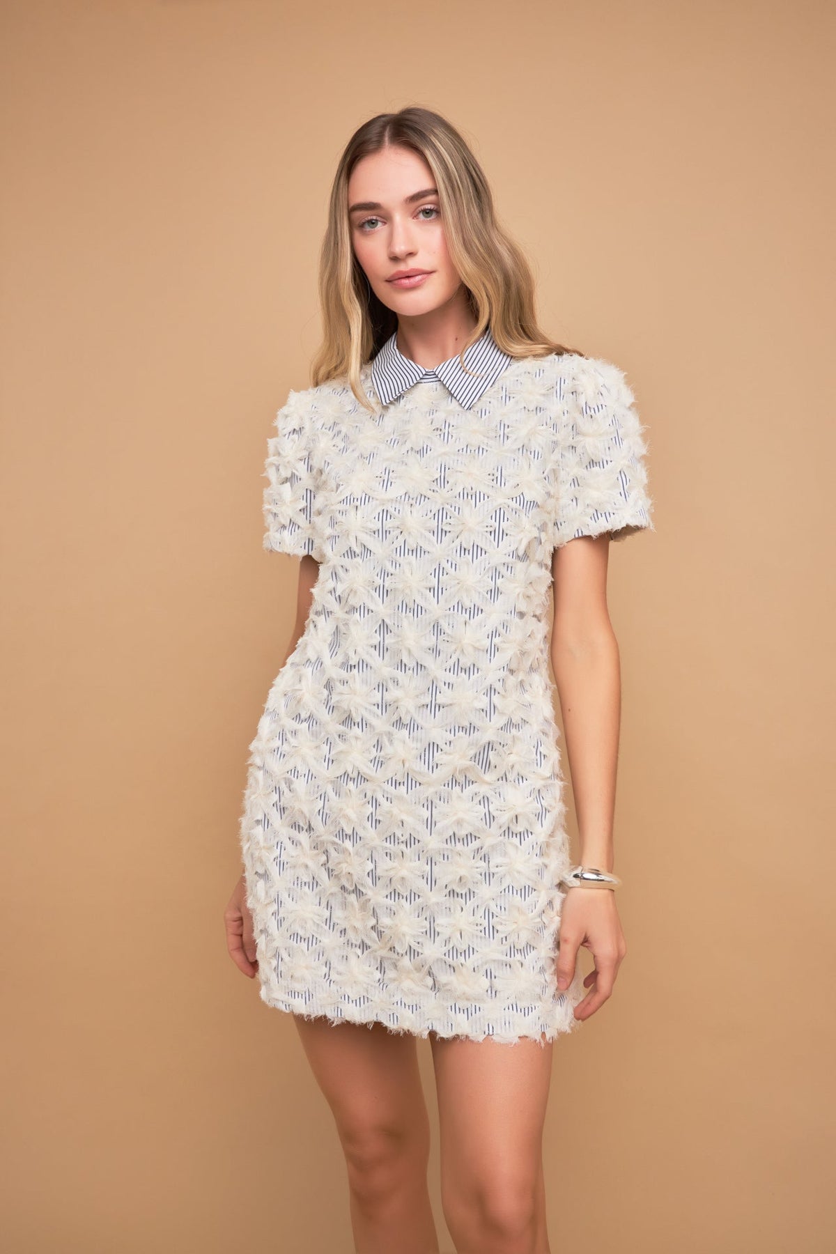 ENGLISH FACTORY - Premium Ribbon Embroidery Collared Dress - DRESSES available at Objectrare