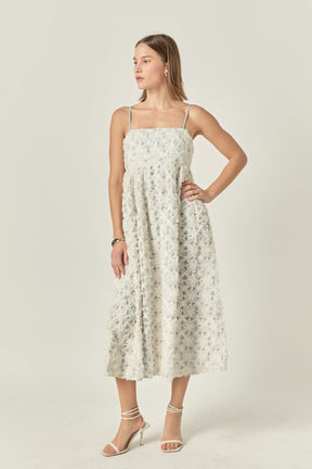 ENGLISH FACTORY - Ribbon Embroidery Puff Dress - DRESSES available at Objectrare