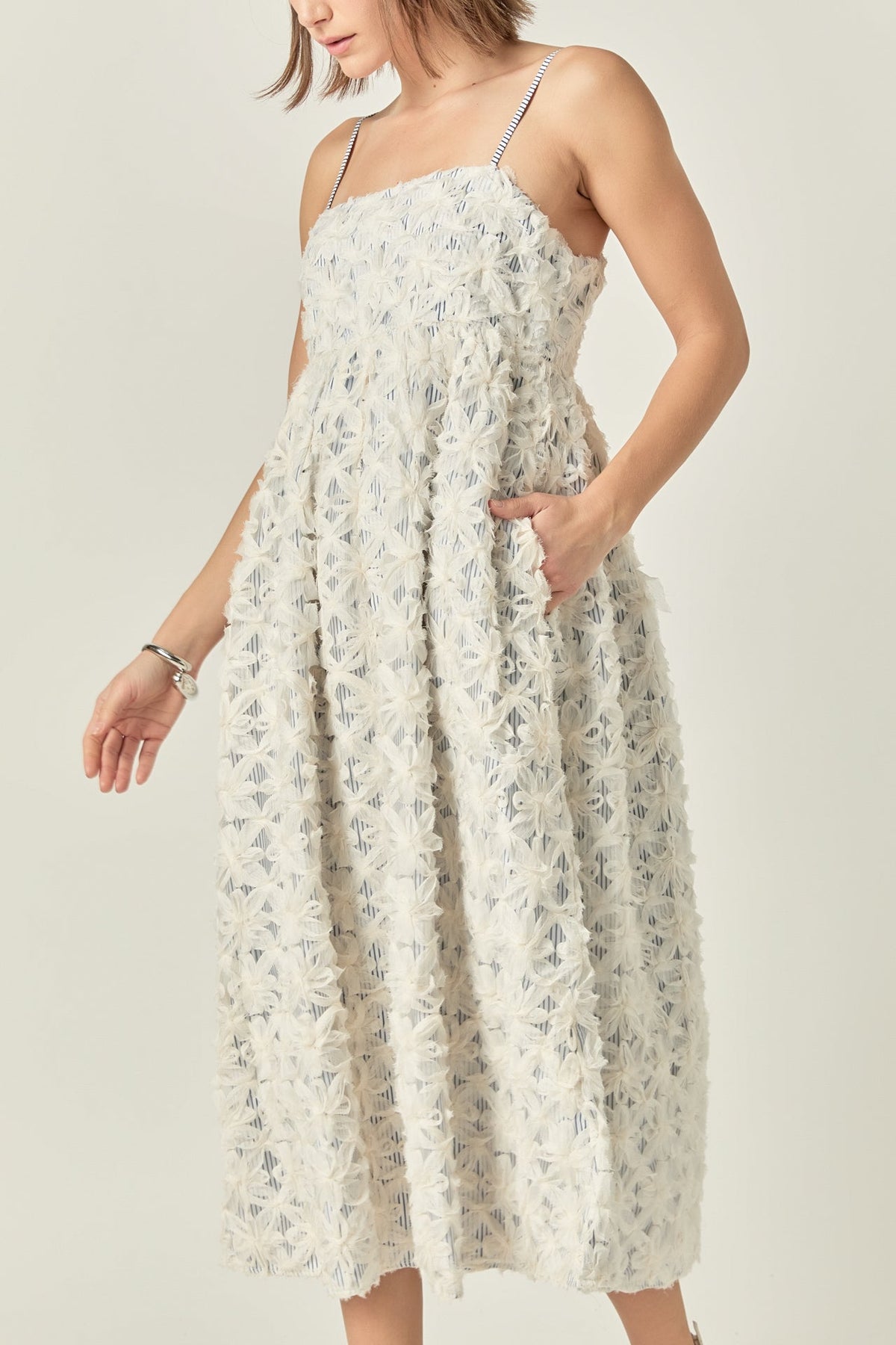 ENGLISH FACTORY - Ribbon Embroidery Puff Dress - DRESSES available at Objectrare